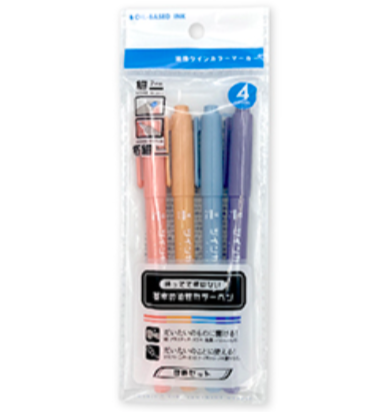 J07535 Permanent Twin Colored Marker 4p Nuance