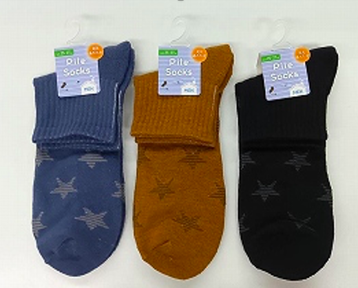 J60892 Mens Sole-pile Half Socks Star